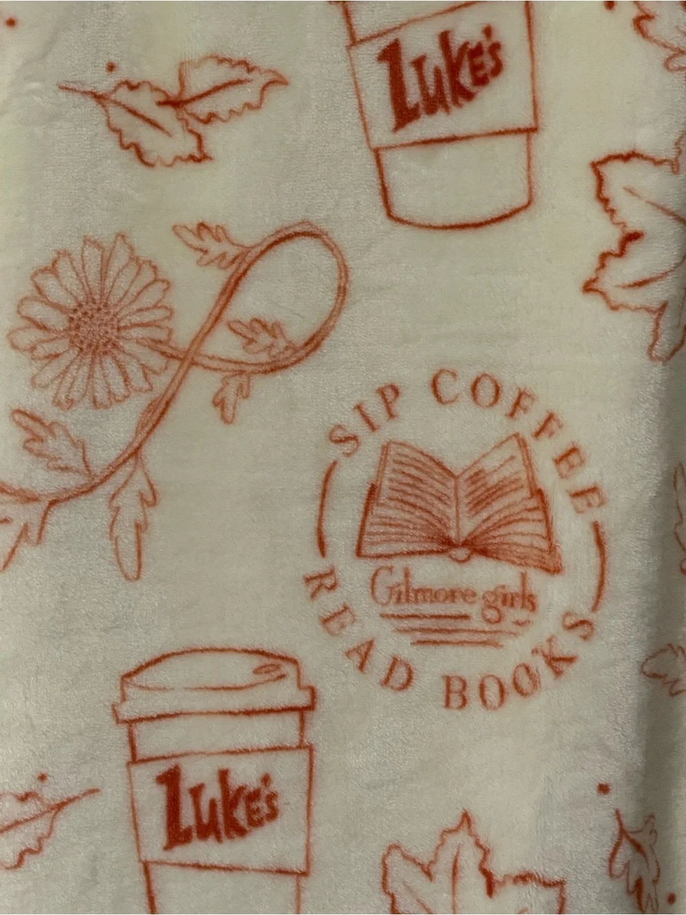 Gilmore Girls Sip Coffee Read Books Plush Throw 50x70 Throw Blanket. NWT